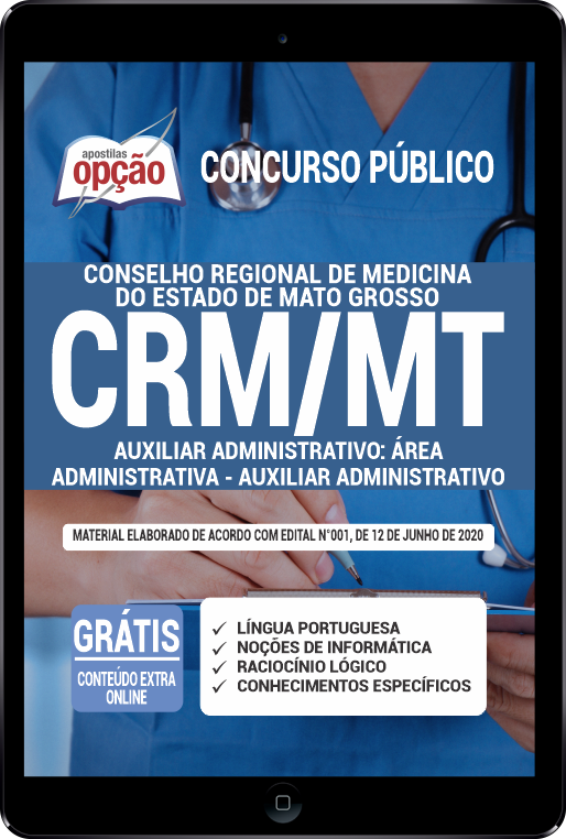 Apostila CRM-MT em PDF - Auxiliar Administrativo