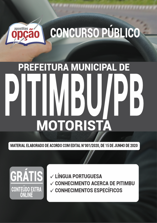 Apostila Prefeitura de Pitimbu - PB - Motorista