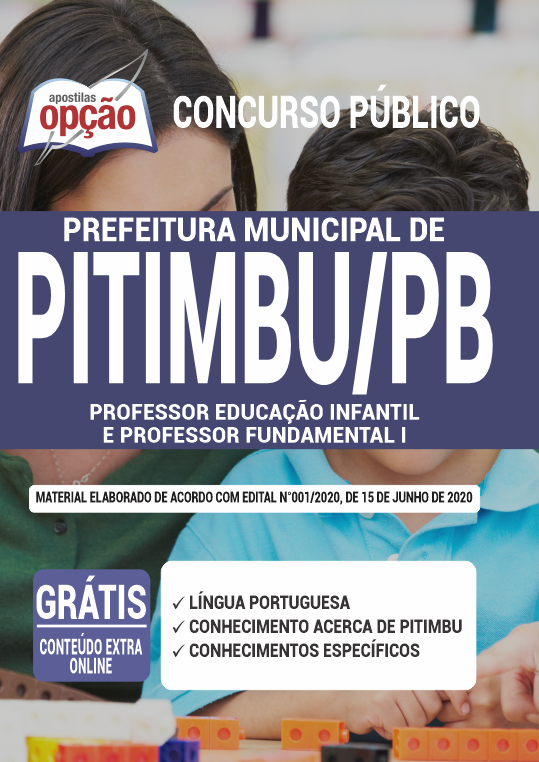 Apostila Prefeitura de Pitimbu - PB - Professor Educação Infantil