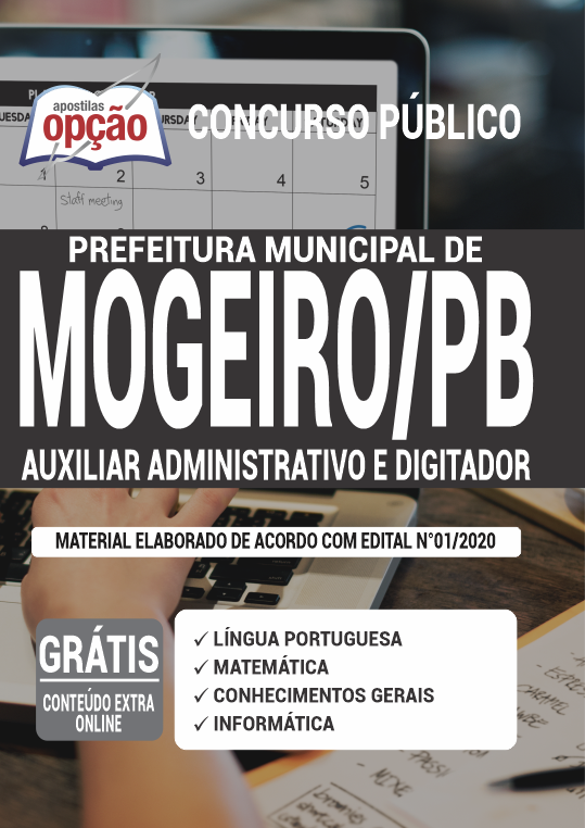 Apostila Prefeitura de Mogeiro - PB - Auxiliar Adm e Digitador