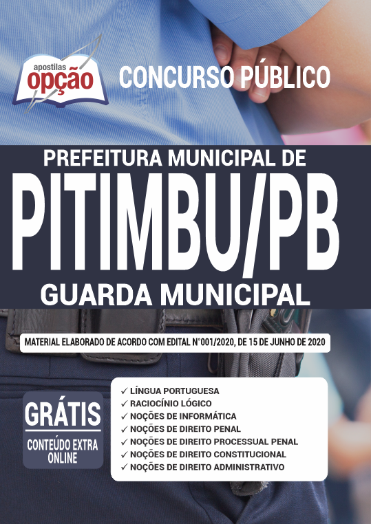 Apostila Prefeitura de Pitimbu - PB - Guarda Municipal