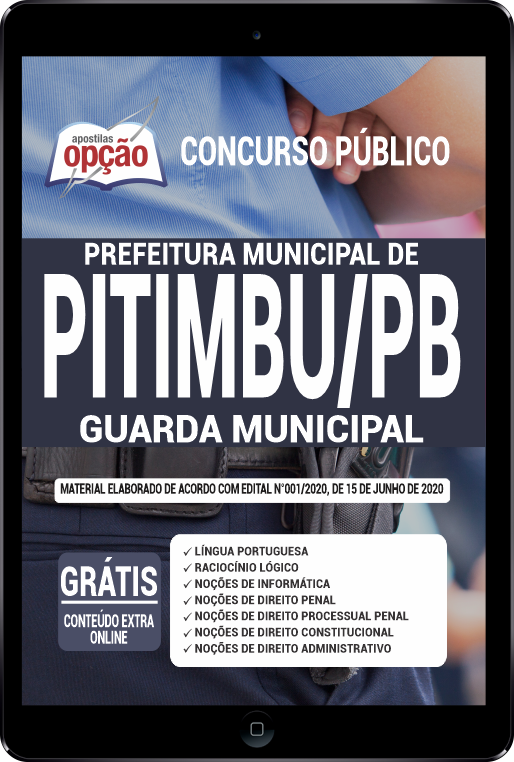 Apostila Prefeitura de Pitimbu - PB em PDF - Guarda Municipal