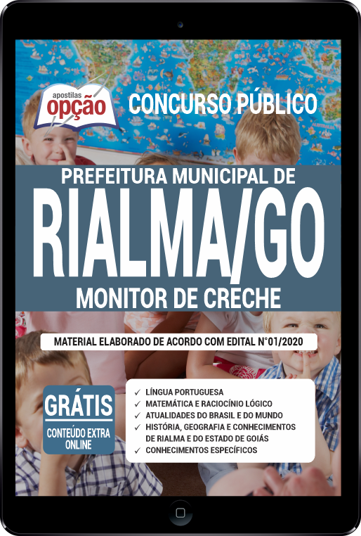 Apostila Prefeitura de Rialma - GO em PDF - Monitor de Creche