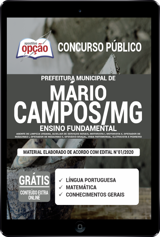 Apostila Prefeitura  de Mário Campos - MG em PDF - Ensino Fundamental