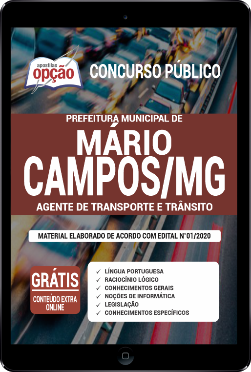 Apostila Prefeitura  de Mário Campos - MG em PDF - Agente de Transporte