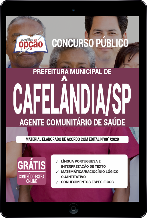 Apostila Prefeitura  de Cafelândia - SP em PDF - Agente Comunitário de Saúde