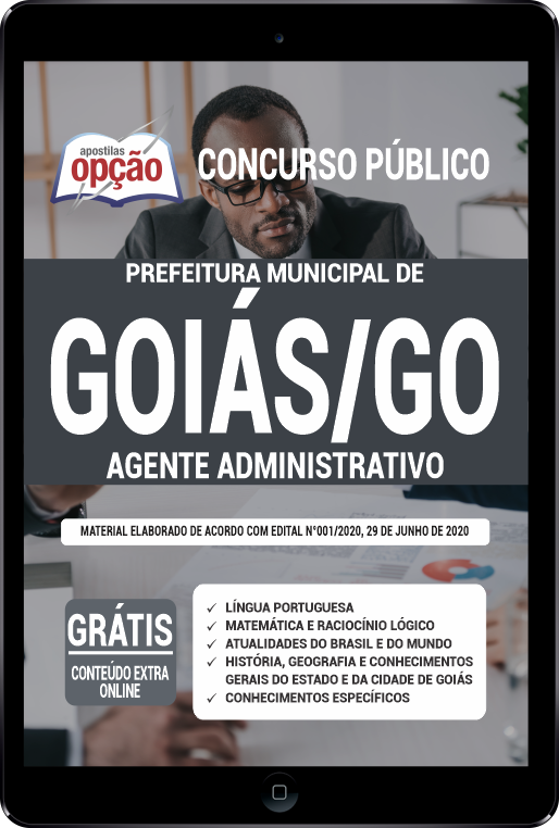 Apostila Prefeitura de Goiás - GO em PDF - Agente Administrativo