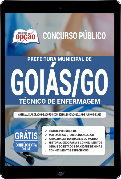 Apostila Prefeitura de Goiás - GO em PDF - Técnico de Enfermagem