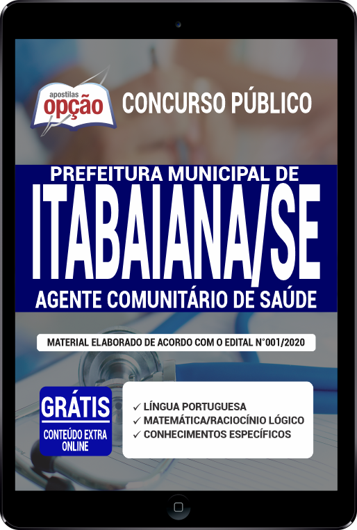 Apostila Prefeitura  de Itabaiana - SE em PDF - Agente Comunitário de Saúde