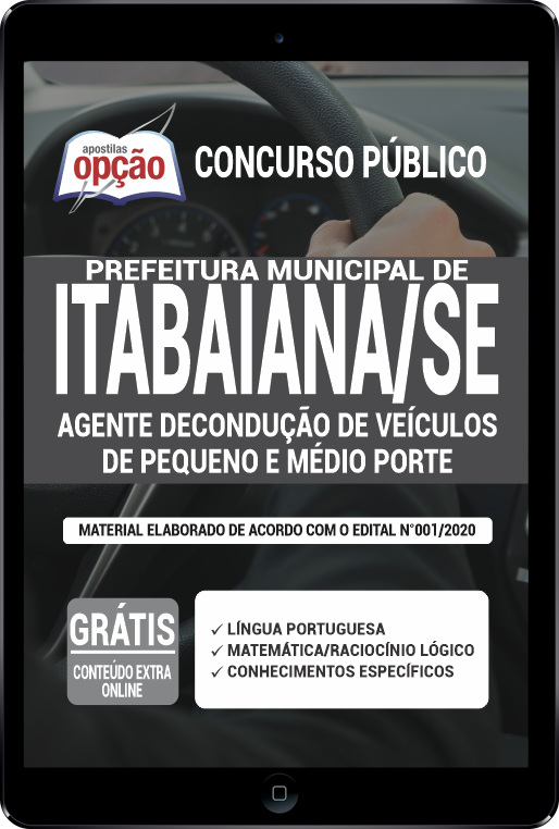 Apostila Prefeitura  de Itabaiana - SE em PDF - Agente de Condução de Veículo