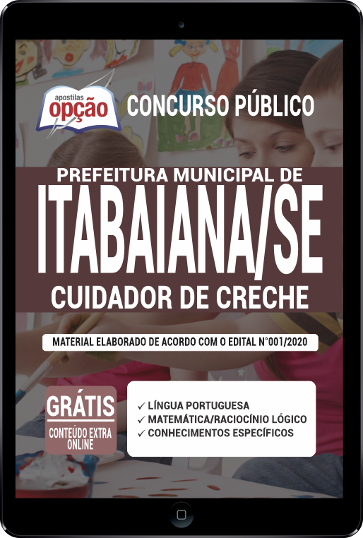 Apostila Prefeitura  de Itabaiana - SE em PDF - Cuidador de Creche