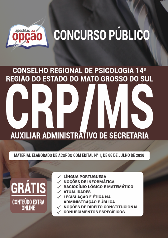 Apostila CRP 14ª Região - MS - Auxiliar Administrativo