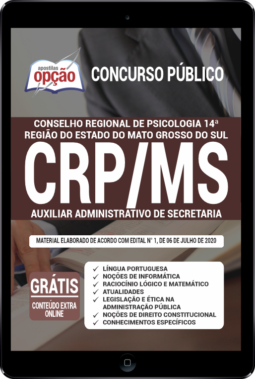 Apostila CRP 14ª Região - MS em PDF - Auxiliar Administrativo