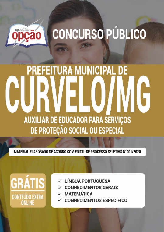 Apostila Prefeitura de Curvelo - MG - Auxiliar de Educador