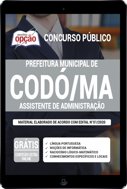 Apostila Prefeitura de Codó - MA em PDF - Assistente de Administração