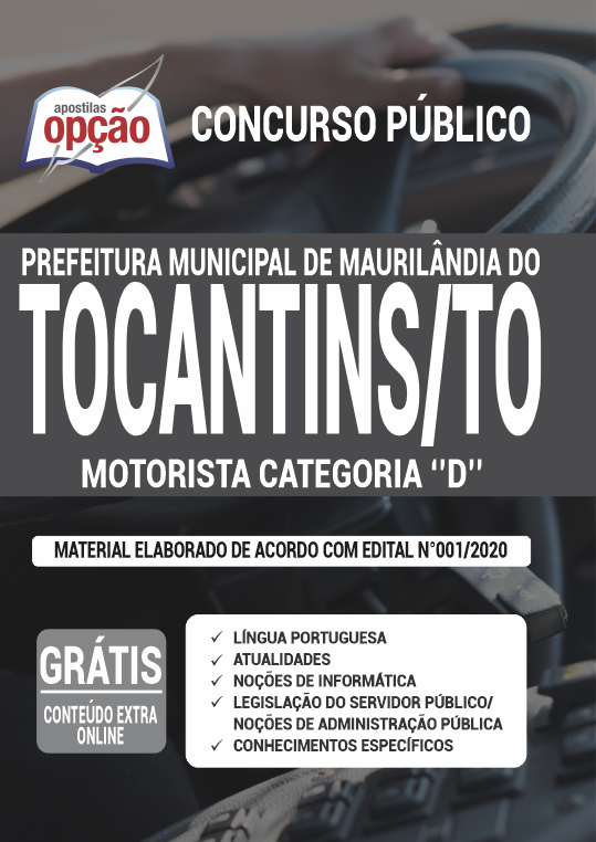 Prefeitura de Maurilândia do Tocantins - TO - Motorista Categoria 