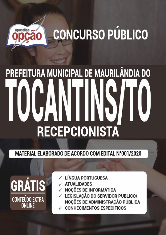 Prefeitura de Maurilândia do Tocantins - TO - Recepcionista