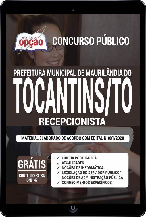 Prefeitura de Maurilândia do Tocantins - TO em PDF - Recepcionista