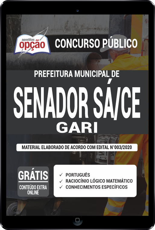 Apostila Prefeitura de Senador Sá - CE em PDF - Gari