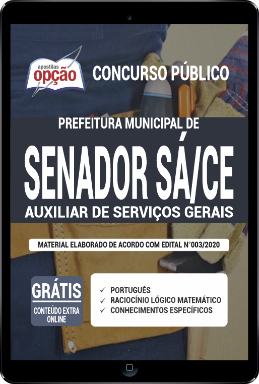 Apostila Prefeitura de Senador Sá - CE em PDF - Auxiliar de Serviços G