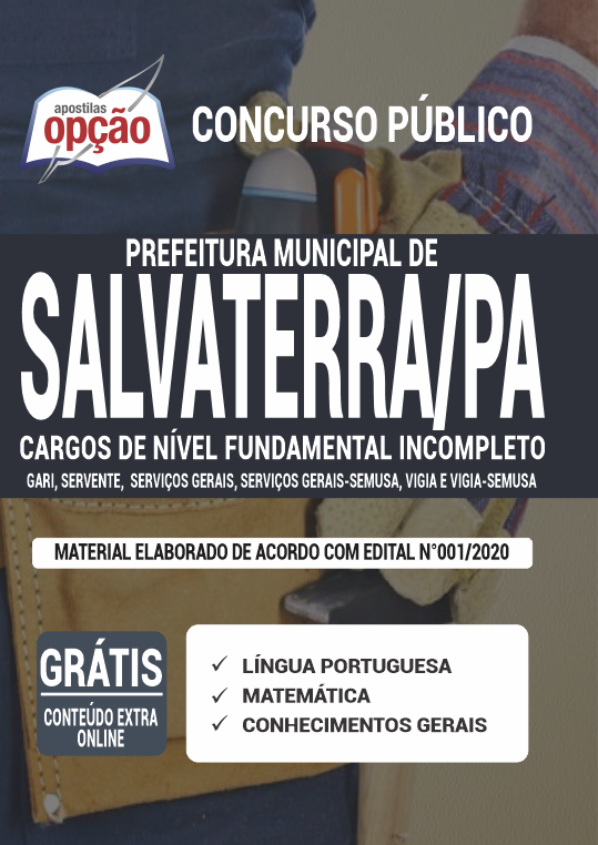 Apostila Prefeitura  de Salvaterra - PA - Nível Fundamental Incompleto