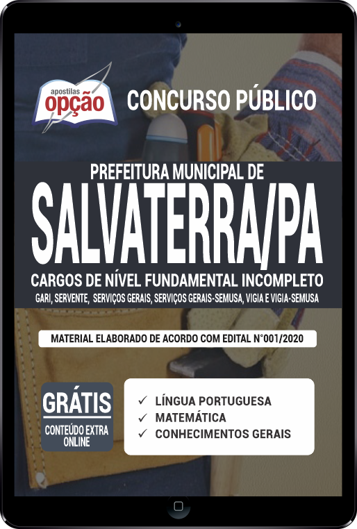 Apostila Prefeitura  de Salvaterra - PA em PDF - Fundamental Incompleto