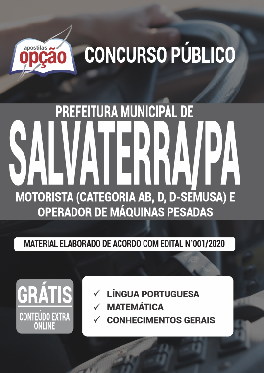 Apostila Prefeitura  de Salvaterra - PA - Motorista e Operador de Maq