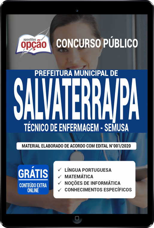 Apostila Prefeitura  de Salvaterra - PA em PDF - Técnico em Enfermagem