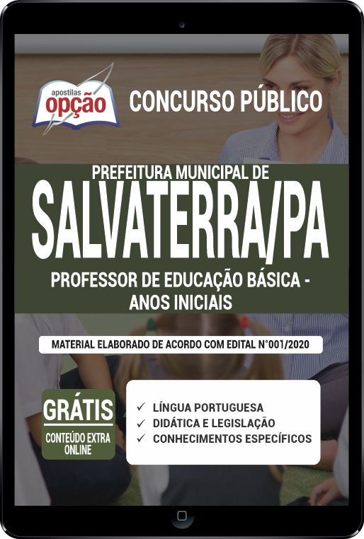 Apostila Prefeitura  de Salvaterra - PA em PDF - Prof Anos Iniciais