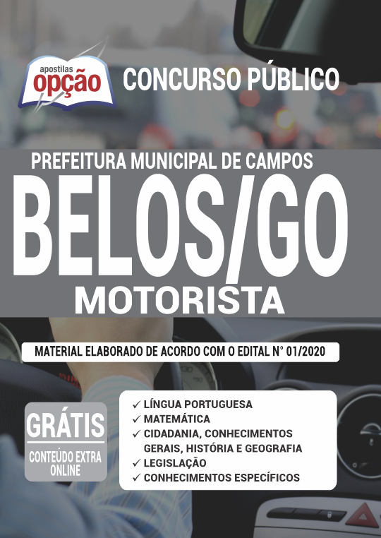 Apostila Prefeitura  de Campos Belos - GO - Motorista