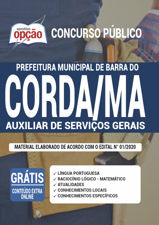 Apostila Prefeitura  de Barra do Corda - MA -Auxiliar de Serviços Gerais