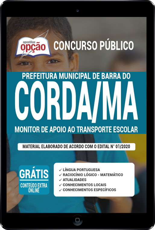 Apostila Prefeitura  de Barra do Corda - MA em PDF - Monitor de Apoio