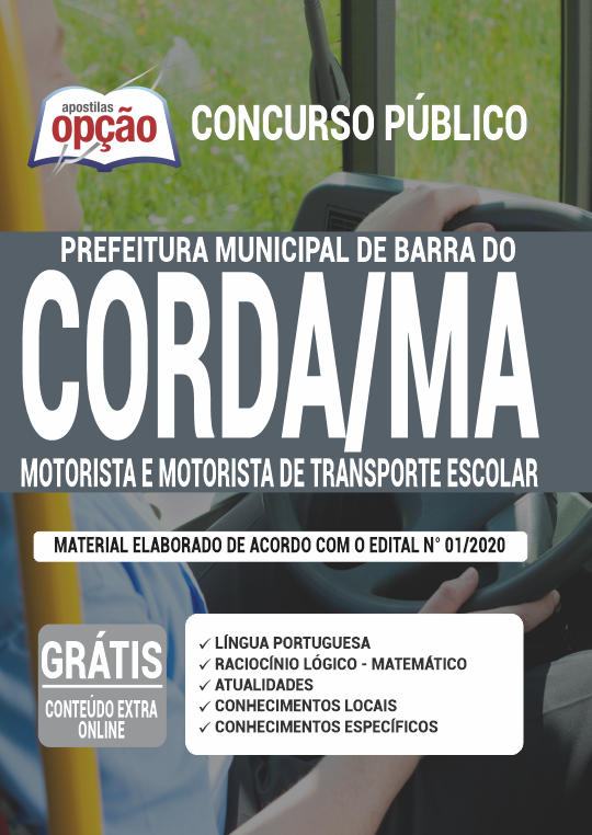 Apostila Prefeitura  de Barra do Corda - MA - Motorista