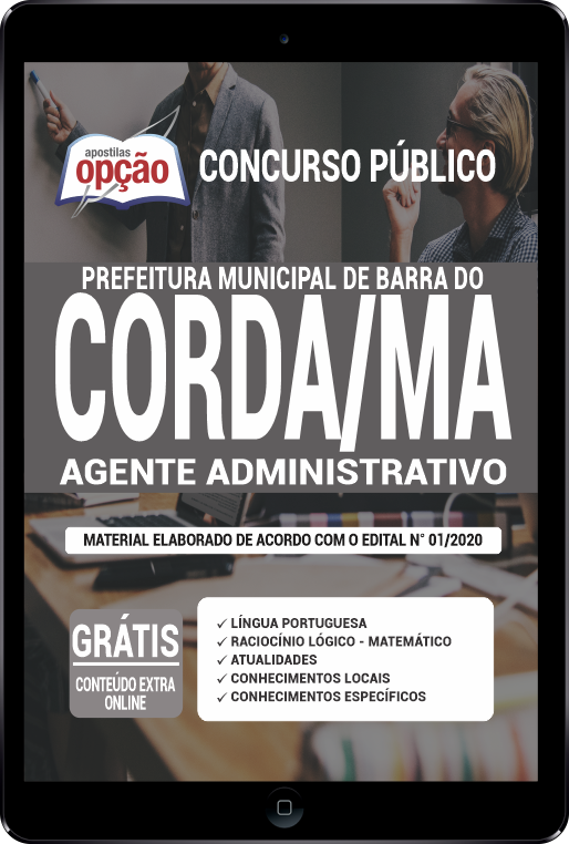 Apostila Prefeitura  de Barra do Corda - MA em PDF - Agente Adm