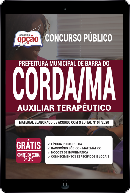 Apostila Prefeitura  de Barra do Corda - MA em PDF - Auxiliar Terapêutico