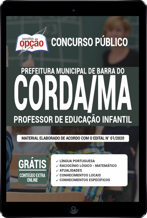 Apostila Prefeitura  de Barra do Corda - MA em PDF -Prof de Educação Infantil