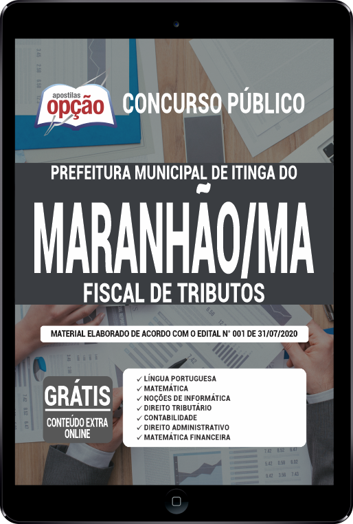 Apostila Prefeitura  de Itinga do Maranhão - MA em PDF - Fiscal de Tributos