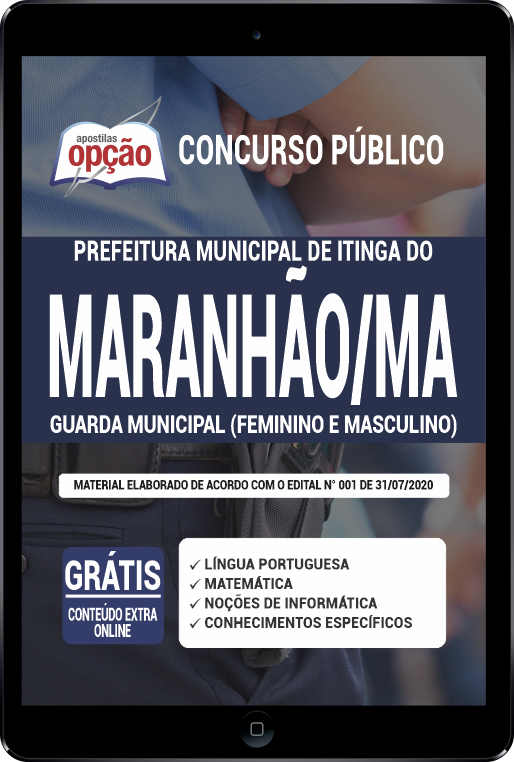 Apostila Prefeitura  de Itinga do Maranhão - MA em PDF - Guarda Municipal