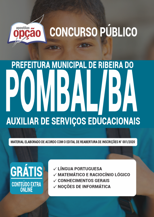 Apostila Prefeitura  Ribeira do Pombal BA - Aux de Serviços Educacionais