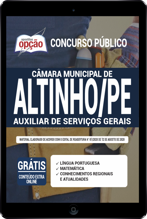 Apostila Câmara de Altinho - PE em PDF - Aux Serviços Gerais