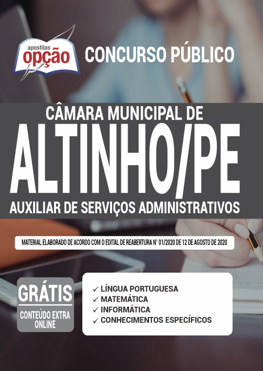 Apostila Câmara de Altinho - PE - Aux de Serviços Administrativos