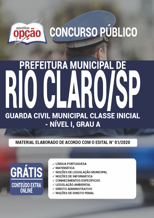 Apostila Prefeitura de Rio Claro - SP - Guarda Civil Municipal