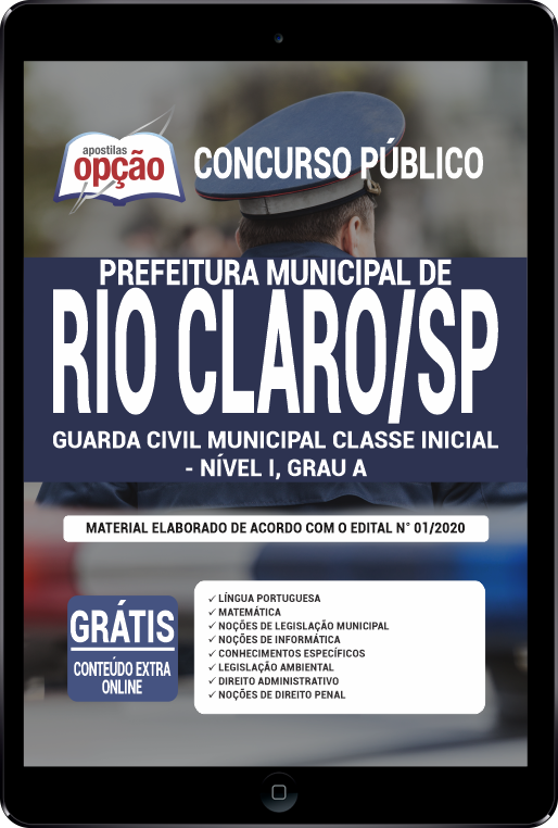 Apostila Prefeitura de Rio Claro SP PDF - Guarda Civil Municipal