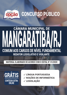 Apostila Câmara de Mangaratiba - RJ - Comum aos Cargos de Nível Fundamental: Redator Legislativo e Vigilante