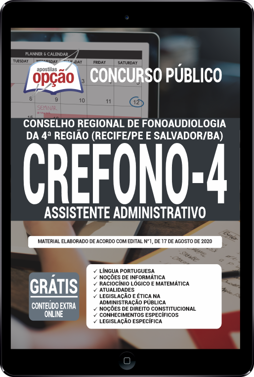 Apostila Crefono 4 em PDF - Assistente Administrativo