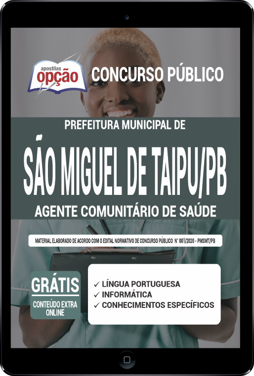 Apostila Prefeitura  São Miguel de Taipu PB PDF Agente Comunitário Saúde