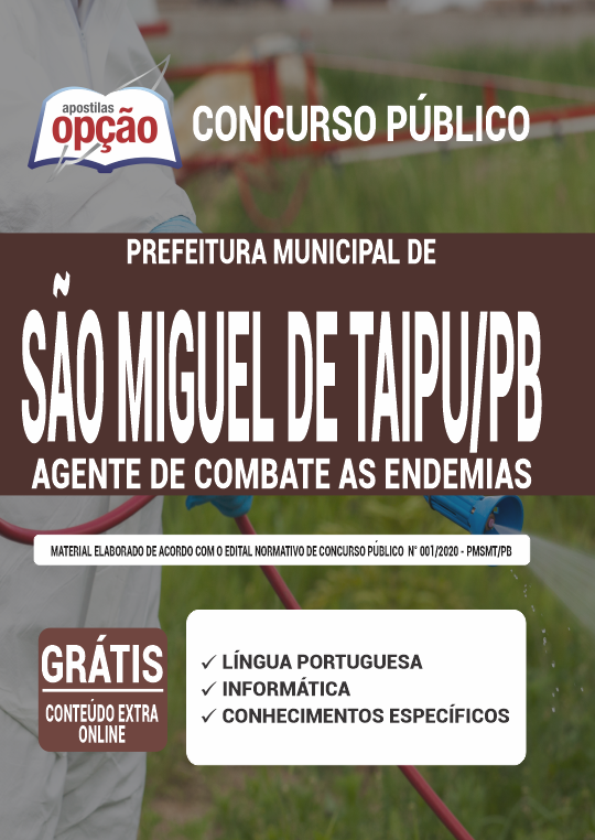 Apostila Prefeitura  São Miguel de Taipu PB Agente de Combate as Endemias