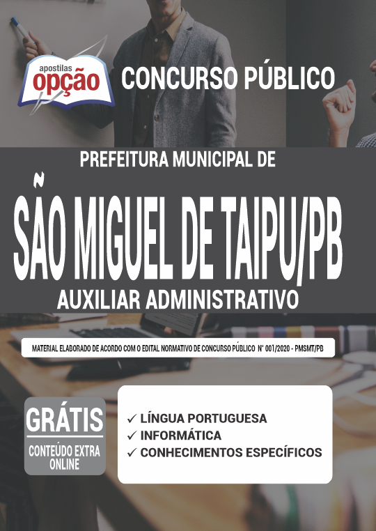 Apostila Prefeitura  São Miguel de Taipu PB Auxiliar Administrativo