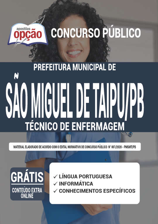 Apostila Prefeitura  São Miguel de Taipu PB Técnico de Enfermagem