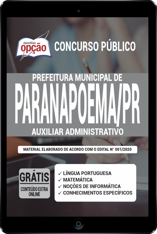 Apostila Prefeitura de Paranapoema - PR PDF - Auxiliar Admin